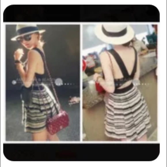 Three floor cut out texture dress - Picture 3 of 10